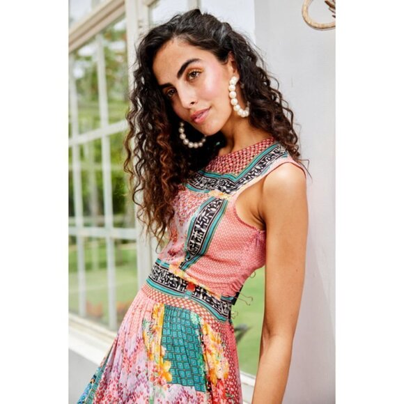 💕ANTHROPOLOGY BHANUNI By JYOTI💕 Alessandra Maxi Dress ~ Multi-Color Print 6 - Picture 9 of 16